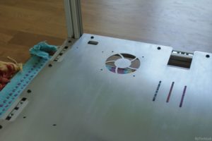 RAPTOR XLS 360 3D printer - Bottom plate finished surface