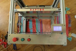 RAPTOR XLS 360 3D printer - First run