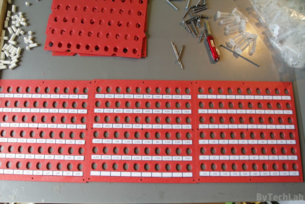 SMD parts organiser - Finished front plates