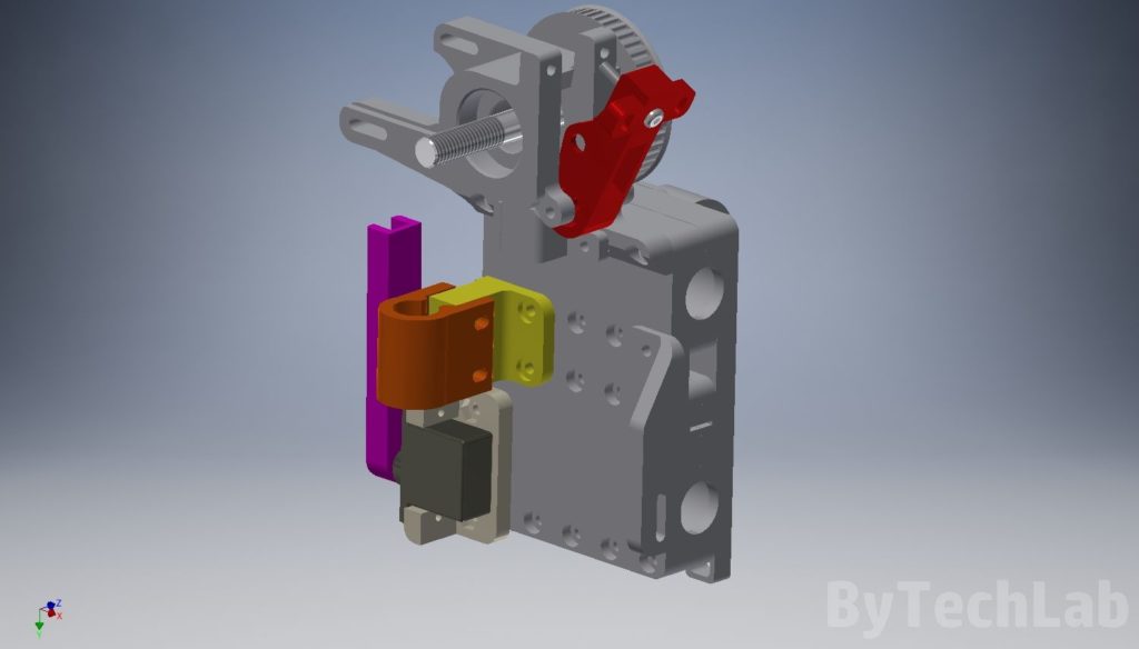T REX 300 3D printer - X carriage accessories render