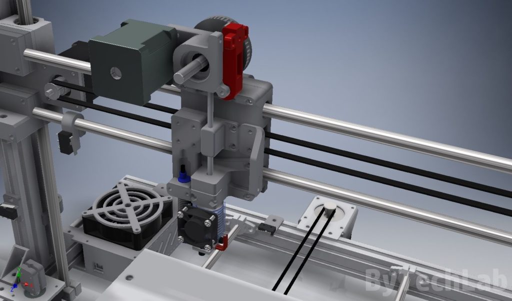 T REX 300 3D printer - X axis carriage render