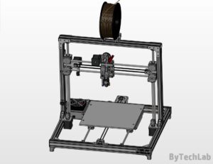 T REX 300 3D printer - Front view render