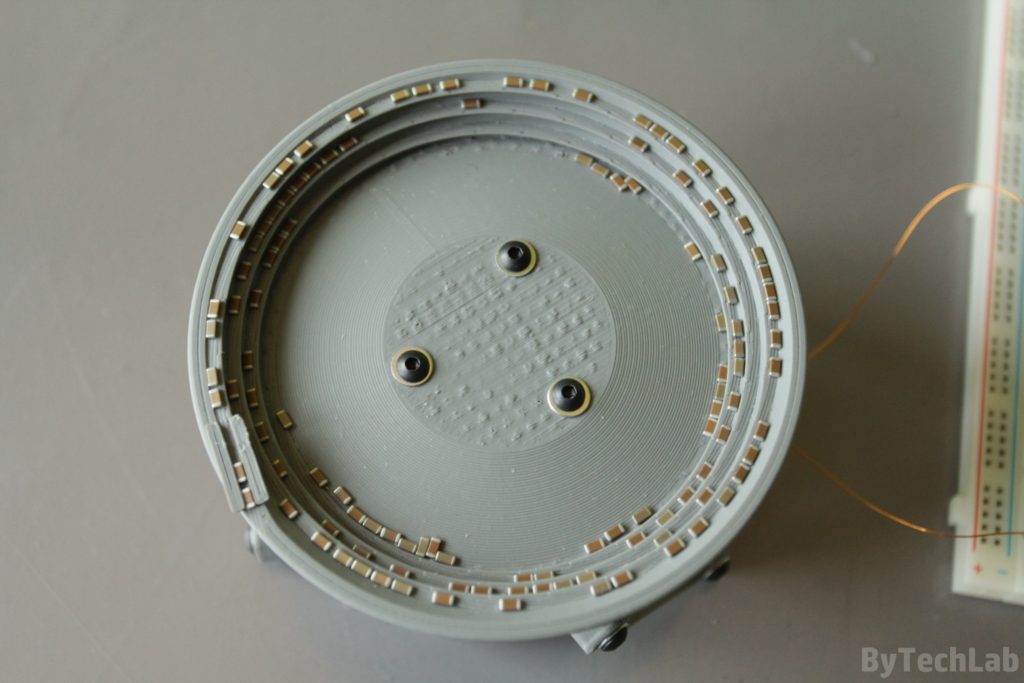 SMD parts bowl feeder prototype - Test with the capacitors 2