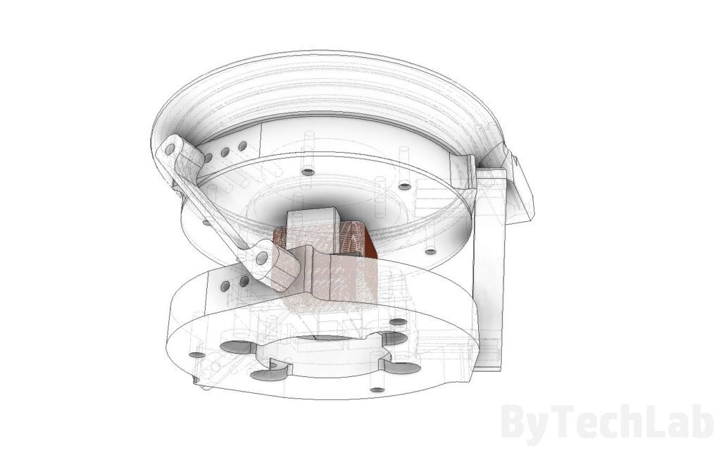 SMD parts bowl feeder prototype - Wireframe render