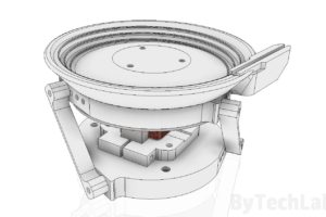 SMD parts bowl feeder prototype - Side view render