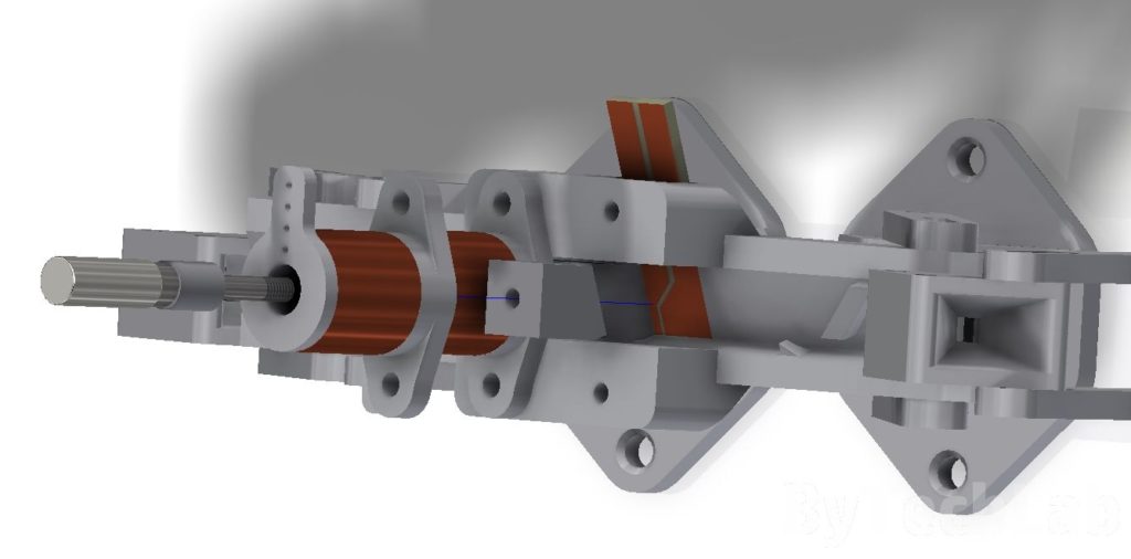 Measurement rail for SMD parts - Solenoid actuator exploded view render