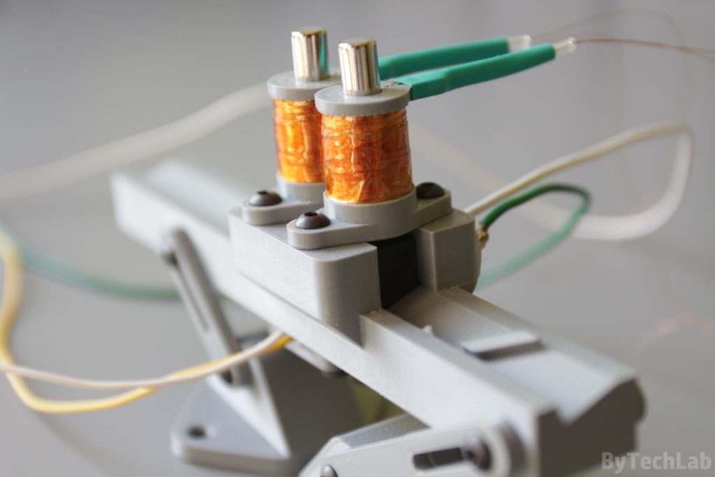 Measurement rail for SMD parts - View at the linear actuators