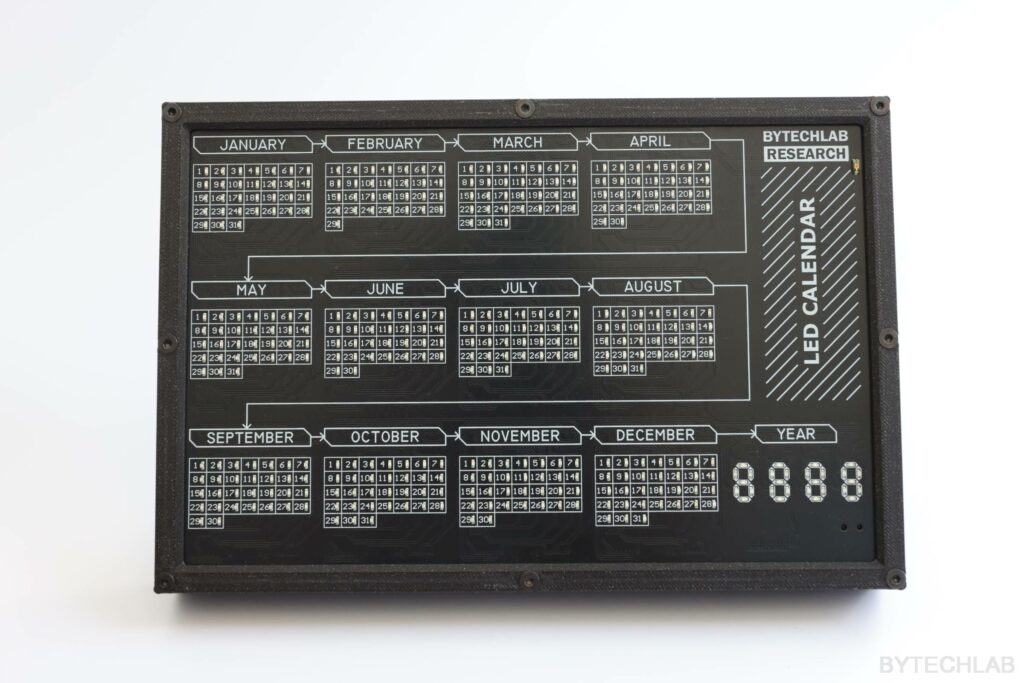 LED Calendar - Front view