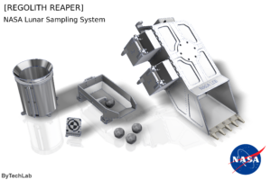 NASA Lunar Sampling System Design Challenge - Regolith Reaper - MCAD render - Whole system