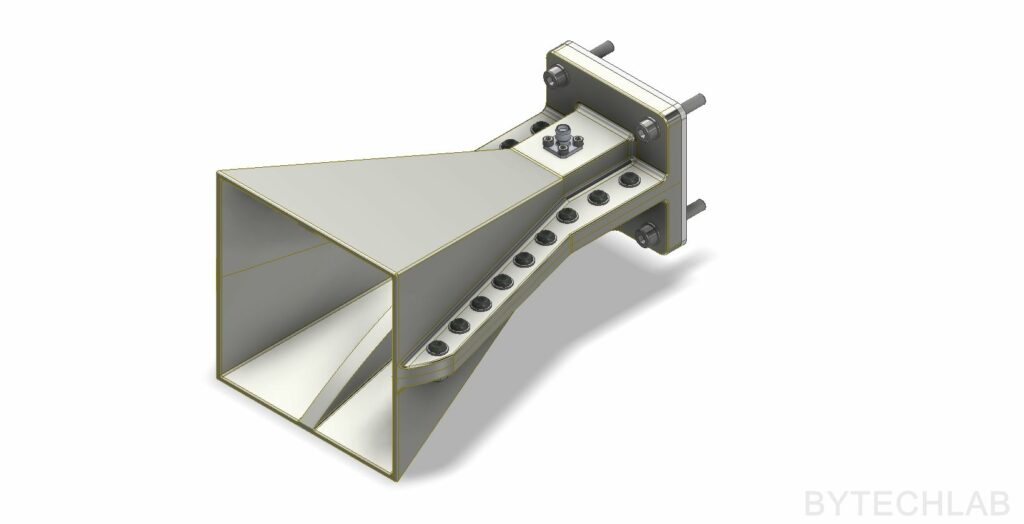 3D Printed Double Ridged Horn Antenna (2-6 GHz) - ByTechLab