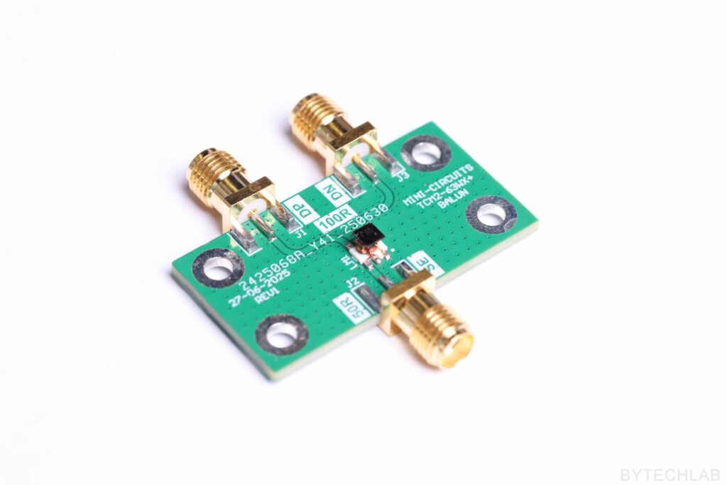 Balun PCB (50Ω SE to 100Ω DIFF, 30 to 6000 MHz, TCM2-63WX+) - ByTechLab