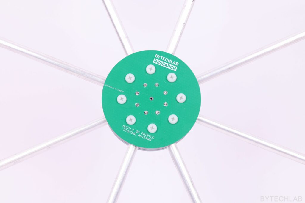 Mostly 3D Printed Discone Antenna - Assembled disc - 2