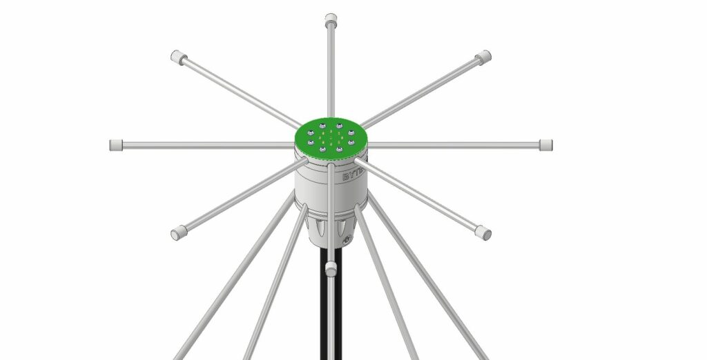 Mostly 3D Printed Discone Antenna - MCAD - Render - 6