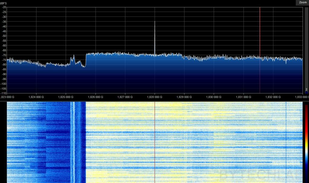Mostly 3D Printed Discone Antenna - Measurement - SDR (HackRF) - Spectrum - 1800 MHz