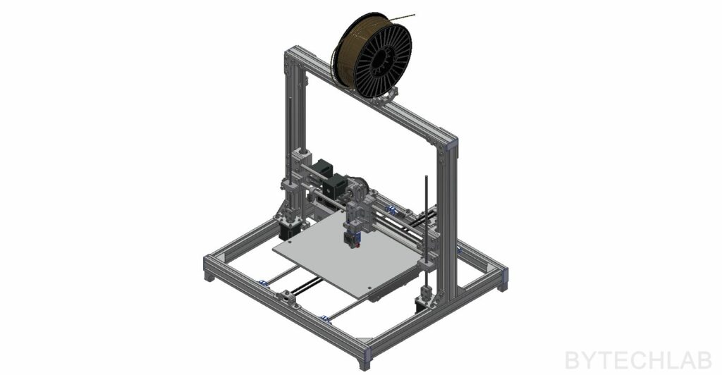 FDM 3D Printer - TREX300 - MCAD render - 1